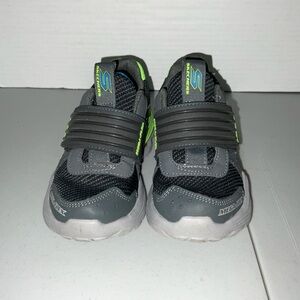 Skechers Kids Gray and Green Shoes